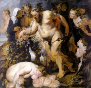  paul Lienzo - Borracho Silenus Barroco Peter Paul Rubens